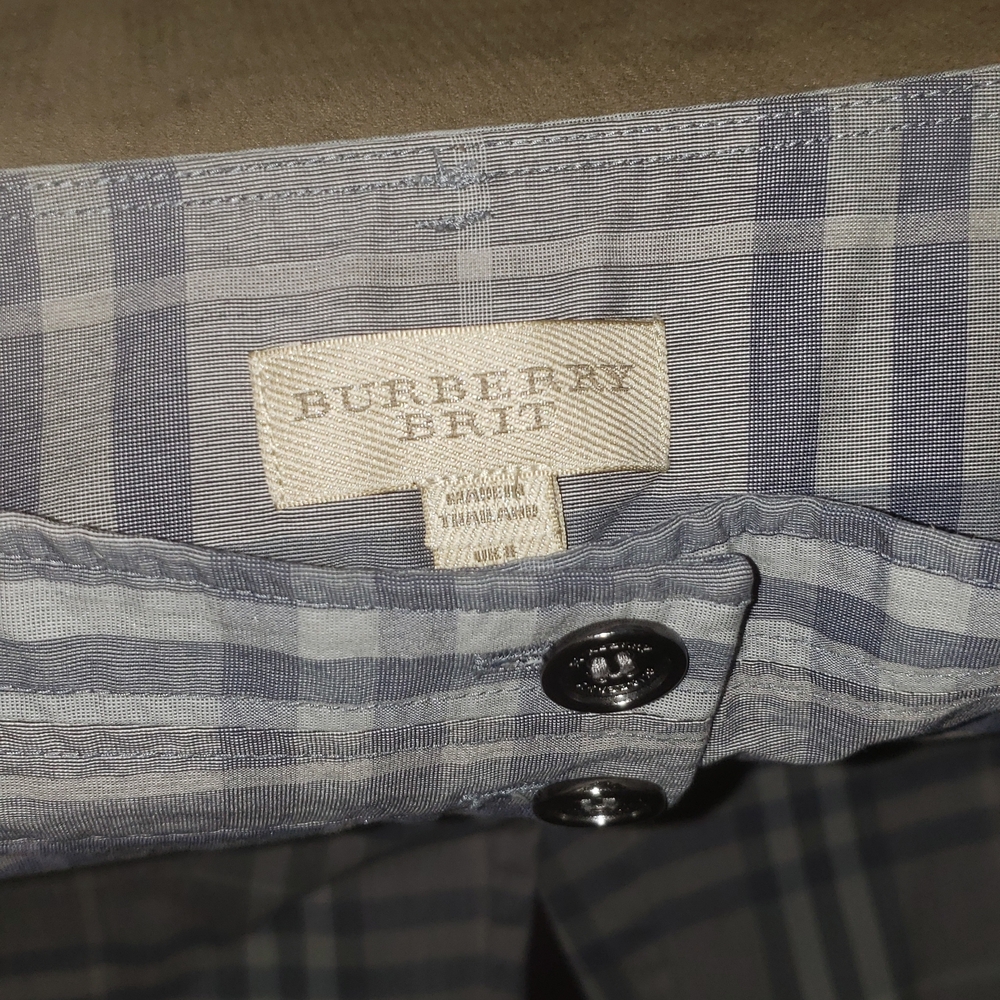 Burberry Brit Blue Plaid Womans Pants